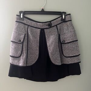 BCBG Black and Gray Mini Skirt with Pocket Details